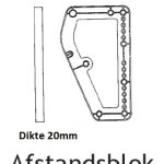 Afstandsblok Voor Lift Single Zilver Grijs Per Stuk