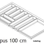 Bestekindeling Antraciet Antislip Kast 100Cm