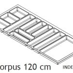 Kunststof Ladeindeling Antraciet Kast 120Cm
