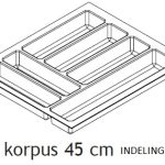 Bestekindeling Antraciet Antislip Kast 45Cm