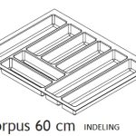 Bestekindeling Antraciet Antislip Kast 60Cm