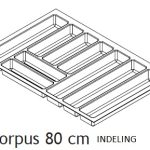 Bestekindeling Antraciet Antislip Kast 80Cm