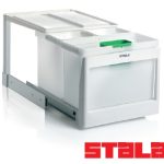 Afvalemmer Eko 35K Stala Voor Deuren Kunststof Wit 2X10/1X16Ltr.
