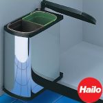 Afvalemmer Duo Hailo Voor Deuren Rvs/Zwart 2X8Ltr.