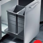 Afvalemmer Bottom-Mount Hailo Voor Fronten Kunststof Grijs 2X29Ltr.