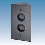 Stopcontact Energiezuil Zwart 2 X Stopcontact