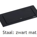 Stopcontact Evoline Backflip Staal Zwart Gelakt