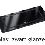 Stopcontact Evoline Backflip Glas Zwart Glanzend