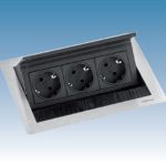 Stopcontact Evoline Fliptop Push S Zwart Gelakt