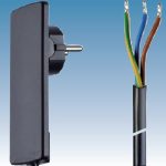 Platte Stekker Evoline Met Kabel Wit