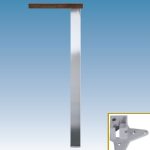 Tafelpoot Q50 Rvs Look Vierkant 50X50Mm Hoogte 71Cm P.st.