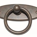 Greep met ring Erie zamac 65mm Donkerbrons