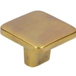 Knop Sten zamac 32x32mm Goud geborsteld