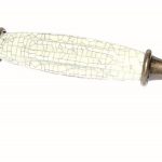 Greep Tucson zamac + porselein 145mm Craquele + Bronskleur