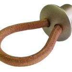 Knop Umlazi zamac + leer 38mm Nikkel mat